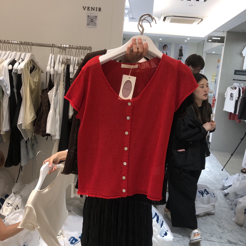 VENIR-a韓國代購女士新款休閑熱賣推薦人氣26夏季針織衫VENIR-a針織衫圖色2
