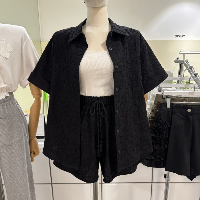 OREUM韓國東大門直郵女裝新品職業26春夏26夏季襯衫蕾絲衫OREUM襯衫/蕾絲衫圖色2