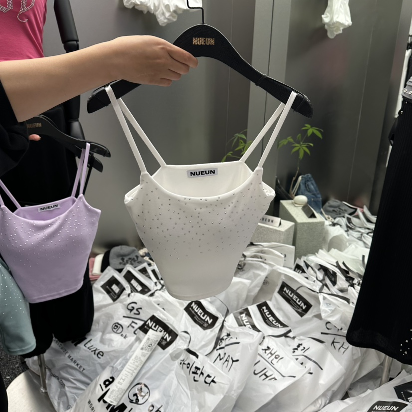 NUEUN東大門實拍韓國女士新款休閑26春夏熱賣人氣吊帶背心NUEUN/SEEOT吊帶/背心圖色1
