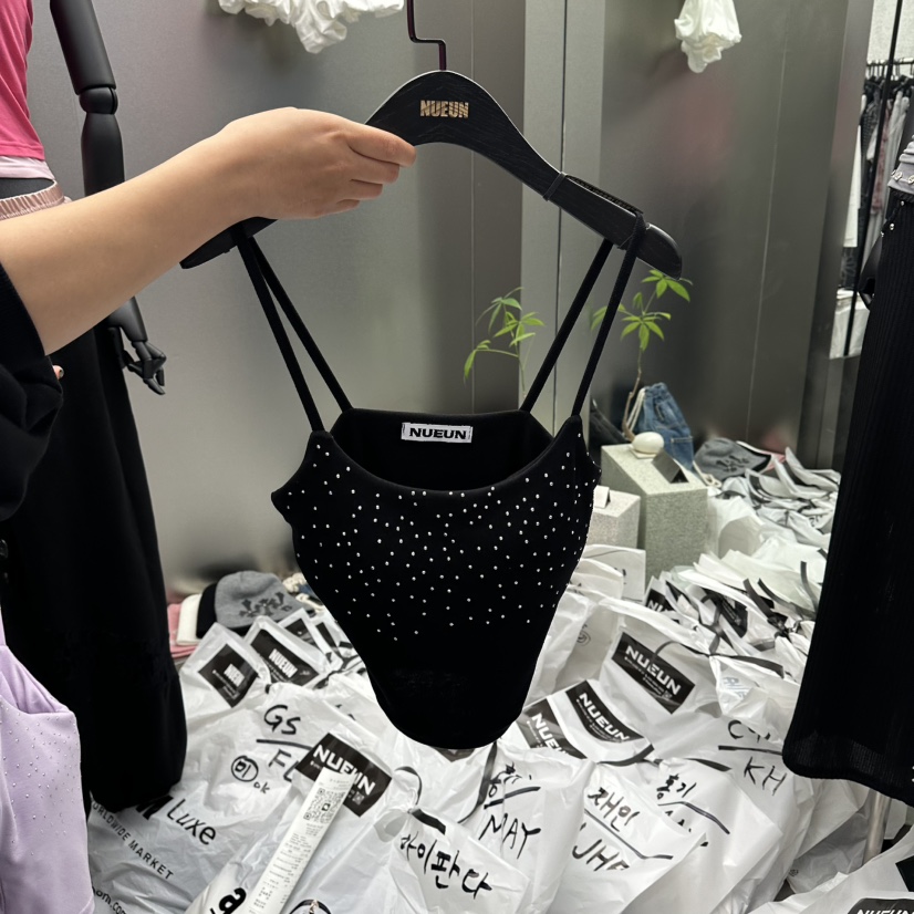 NUEUN東大門實拍韓國女士新款休閑26春夏熱賣人氣吊帶背心NUEUN/SEEOT吊帶/背心圖色4