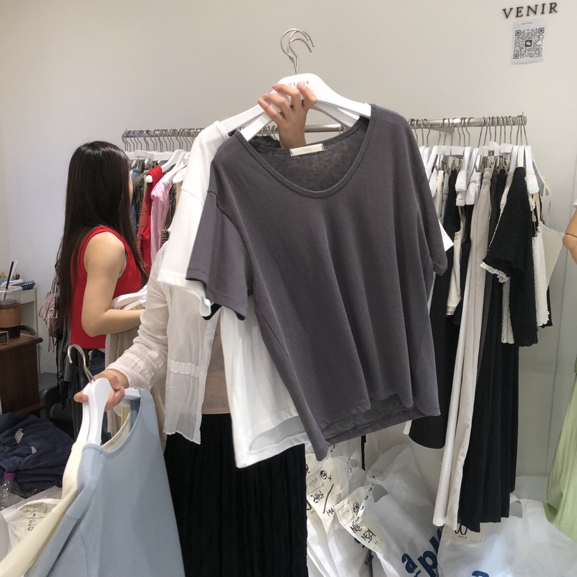 VENIR-a韓國直郵實拍女裝新品休閑時尚人氣推薦26春夏T恤VENIR-aT恤圖色3