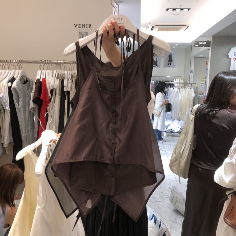 VENIR-a韓國東大門直郵女士新款時尚人氣吊帶背心假兩件VENIR-a吊帶/背心圖色3