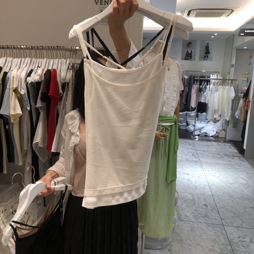 VENIR-a韓國代購女士新品推薦休閑時尚職業吊帶背心假兩件VENIR-a吊帶/背心圖色4