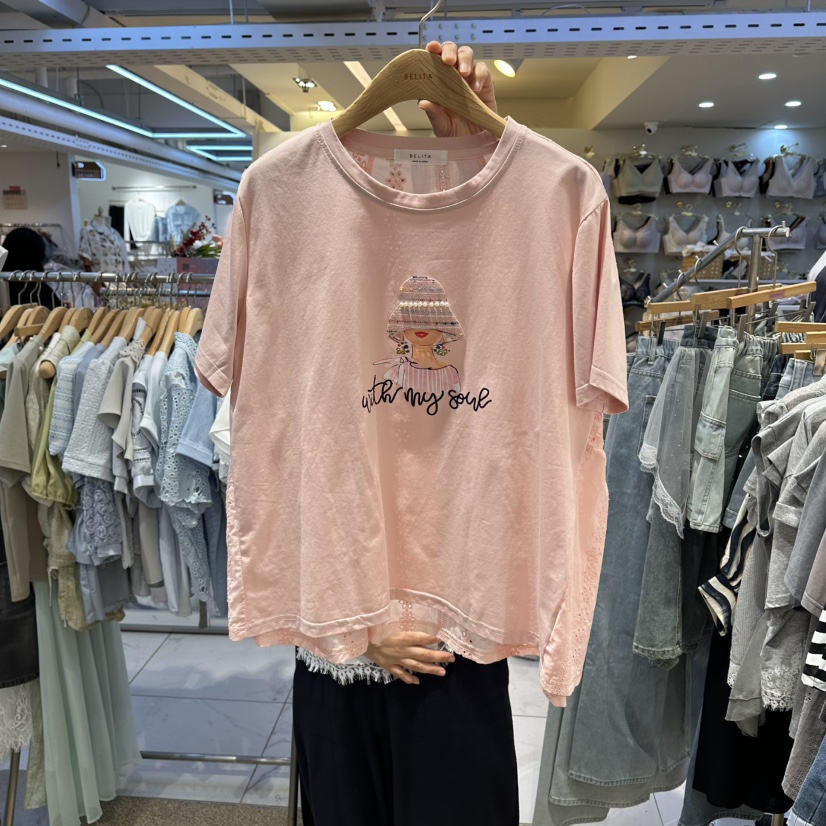BELITA韓國東大門直郵女士新品休閑時尚推薦26夏季熱賣T恤BELITAT恤圖色2
