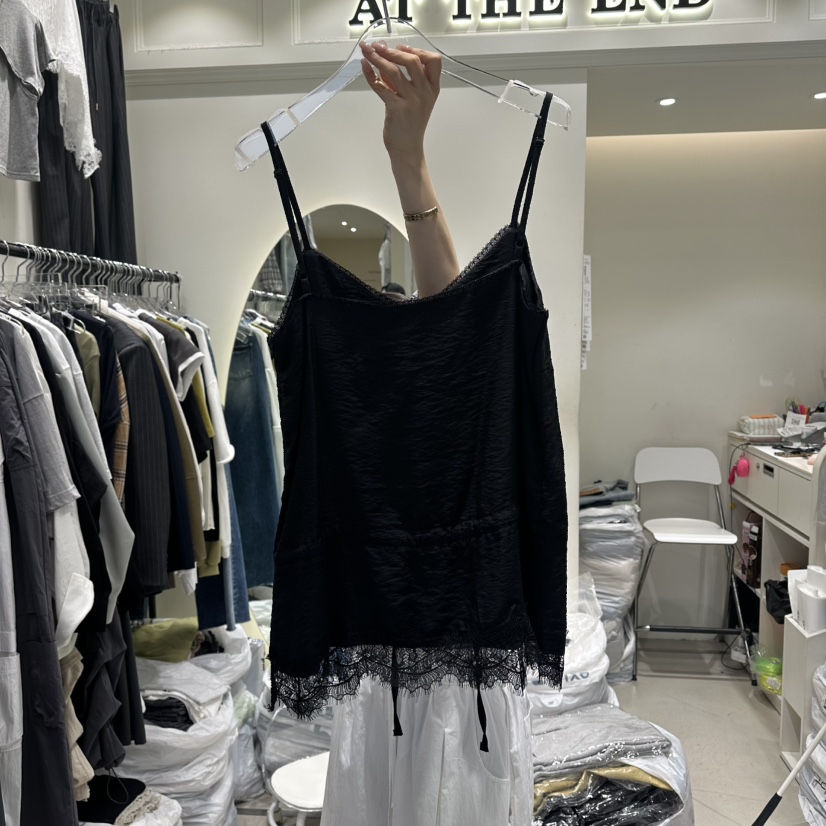 AT THE END東大門實拍韓國女士新款人氣26夏季吊帶背心AT THE END吊帶/背心