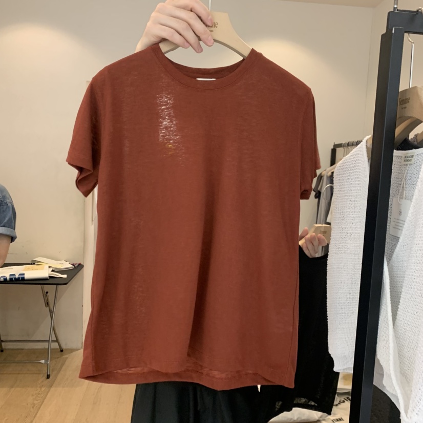 LA MAGIE FEMME韓國東大門代購女士新品職業熱賣T恤天絲Lamagie FemmeT恤圖色3