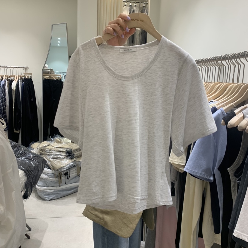 NAVYBURST東大門實拍韓國女士新品休閑26春夏職業26夏季T恤U領NAVY BURSTT恤圖色1