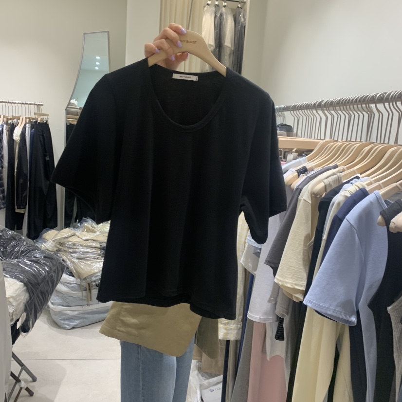 NAVYBURST東大門實拍韓國女士新品休閑26春夏職業26夏季T恤U領NAVY BURSTT恤圖色3