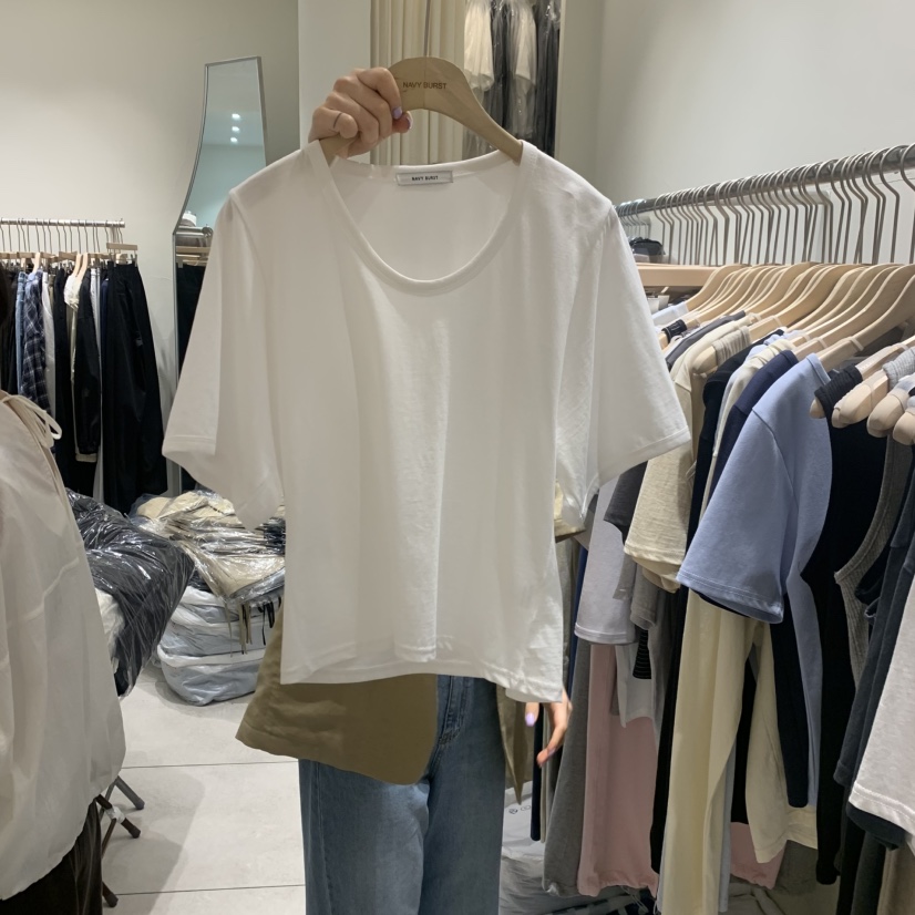 NAVYBURST東大門實拍韓國女士新品休閑26春夏職業26夏季T恤U領NAVY BURSTT恤圖色4