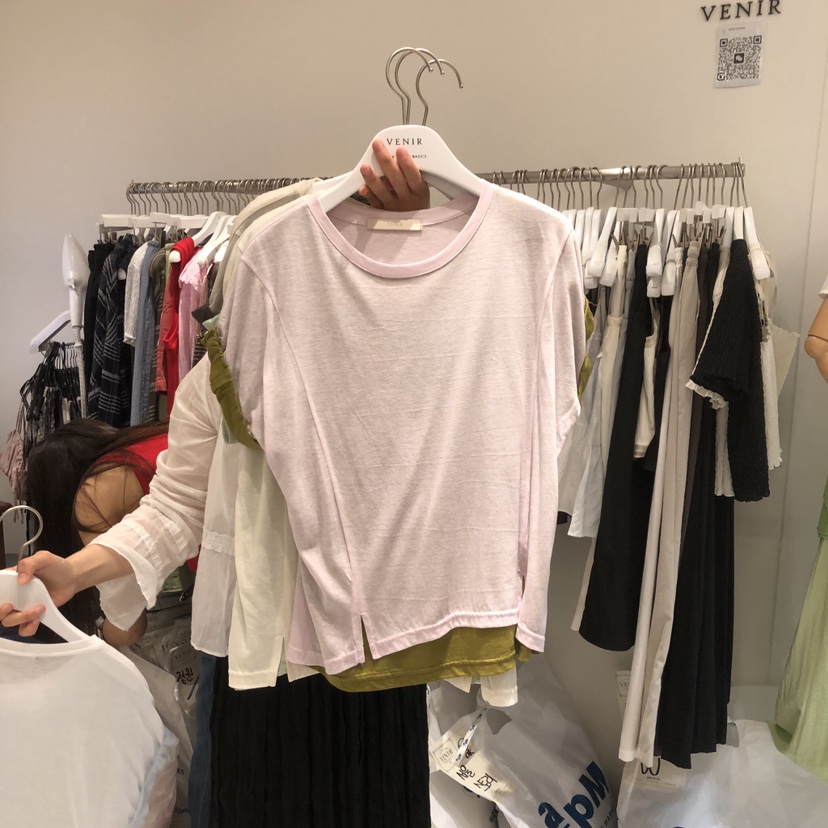 VENIR-a韓國直郵女裝新品職業時尚人氣熱賣休閑T恤假兩件VENIR-aT恤圖色2
