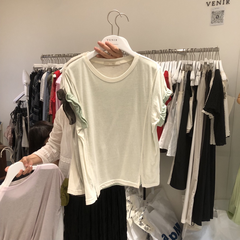 VENIR-a韓國直郵女裝新品職業時尚人氣熱賣休閑T恤假兩件VENIR-aT恤圖色3