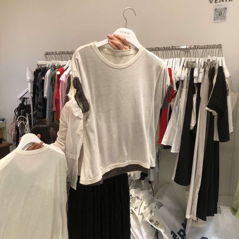 VENIR-a韓國直郵女裝新品職業時尚人氣熱賣休閑T恤假兩件VENIR-aT恤圖色4