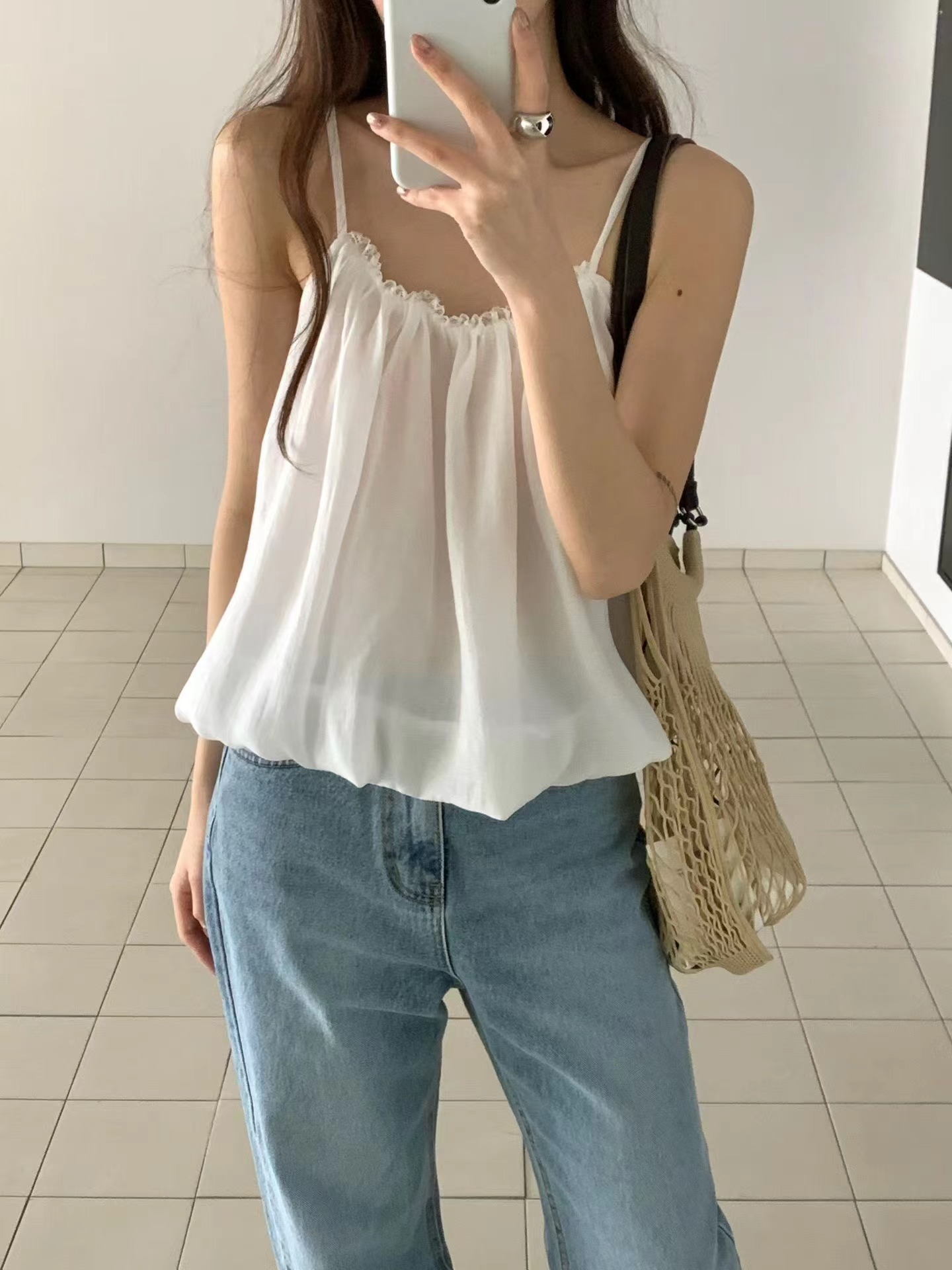 MELMEONT韓國東大門直郵女士新品26春夏職業吊帶背心無袖MELMEONT吊帶/背心圖色1