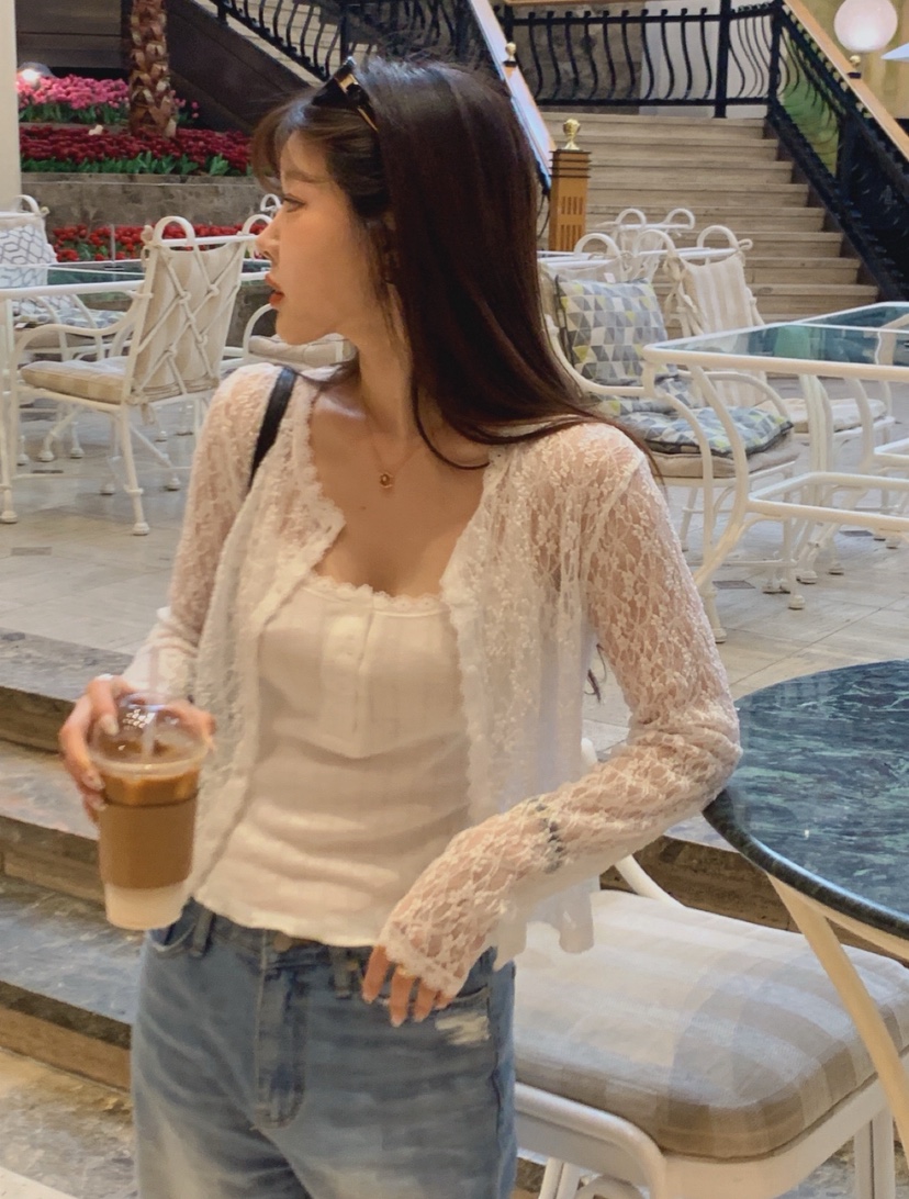 LA CREME韓國代購女裝新款職業推薦熱賣休閑26春夏襯衫蕾絲衫LA CREME襯衫/蕾絲衫