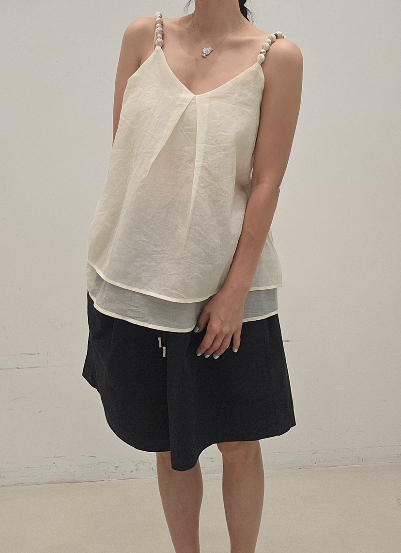 NEOUL韓國直郵實拍女士新品職業26春夏人氣26夏季吊帶背心NEOUL/ahin雙領標簽吊帶/背心