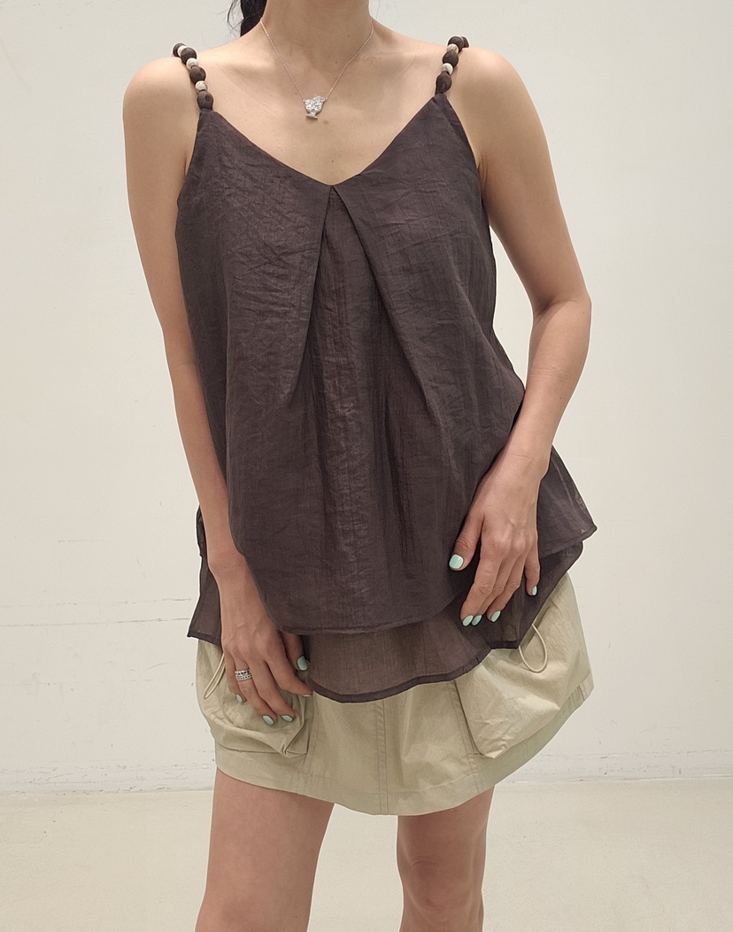 NEOUL韓國直郵實拍女士新品職業26春夏人氣26夏季吊帶背心NEOUL/ahin雙領標簽吊帶/背心圖色2
