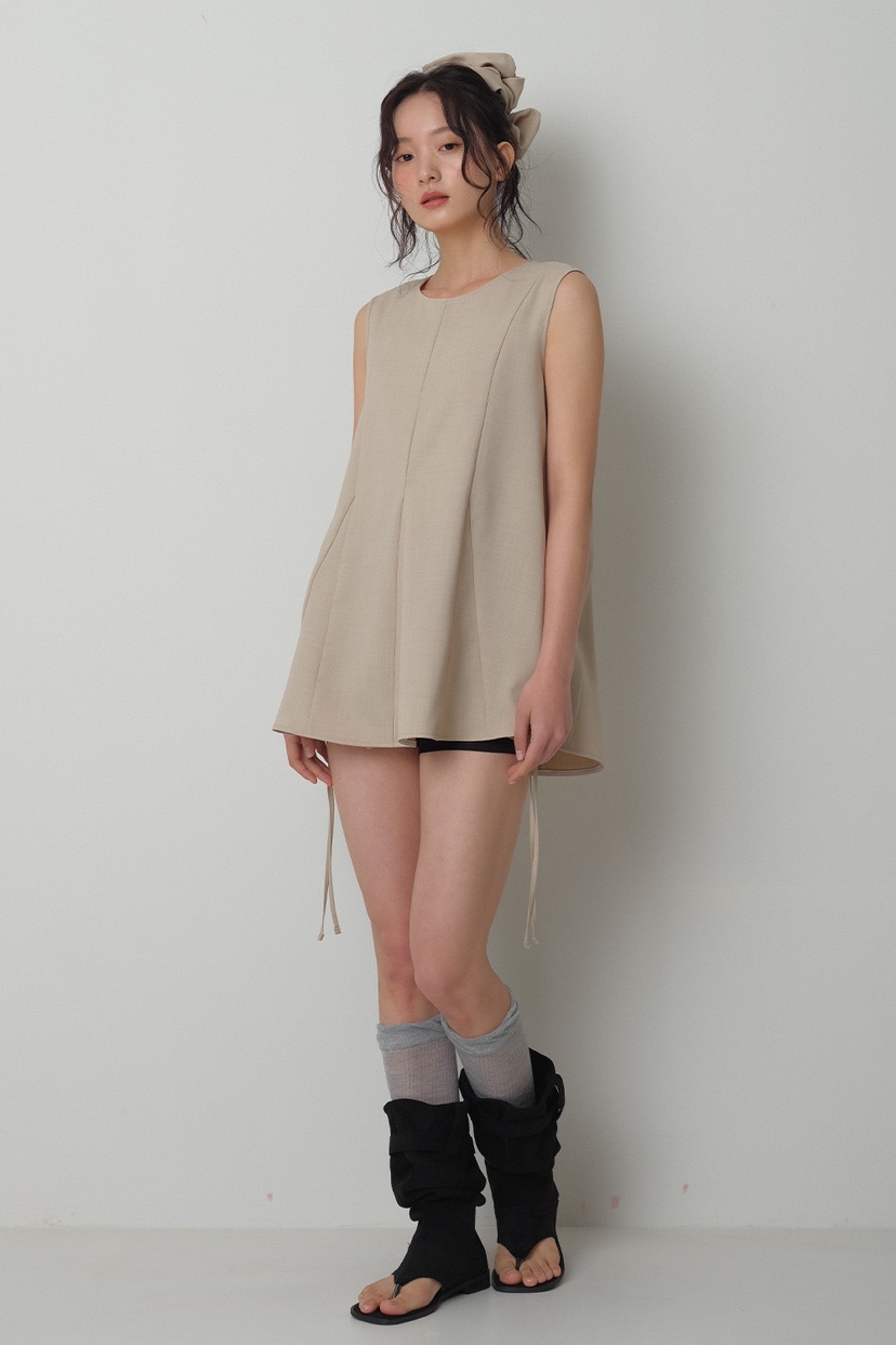 GENTLE B/LOVENTINA韓國代購女士新品推薦吊帶背心褶皺GENTLE B/LOVENTINA吊帶/背心