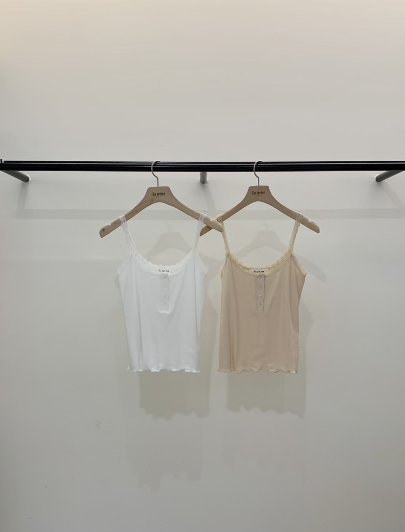 LA CREME韓國東大門直郵女士新品熱賣人氣26夏季吊帶背心蕾絲LA CREME吊帶/背心