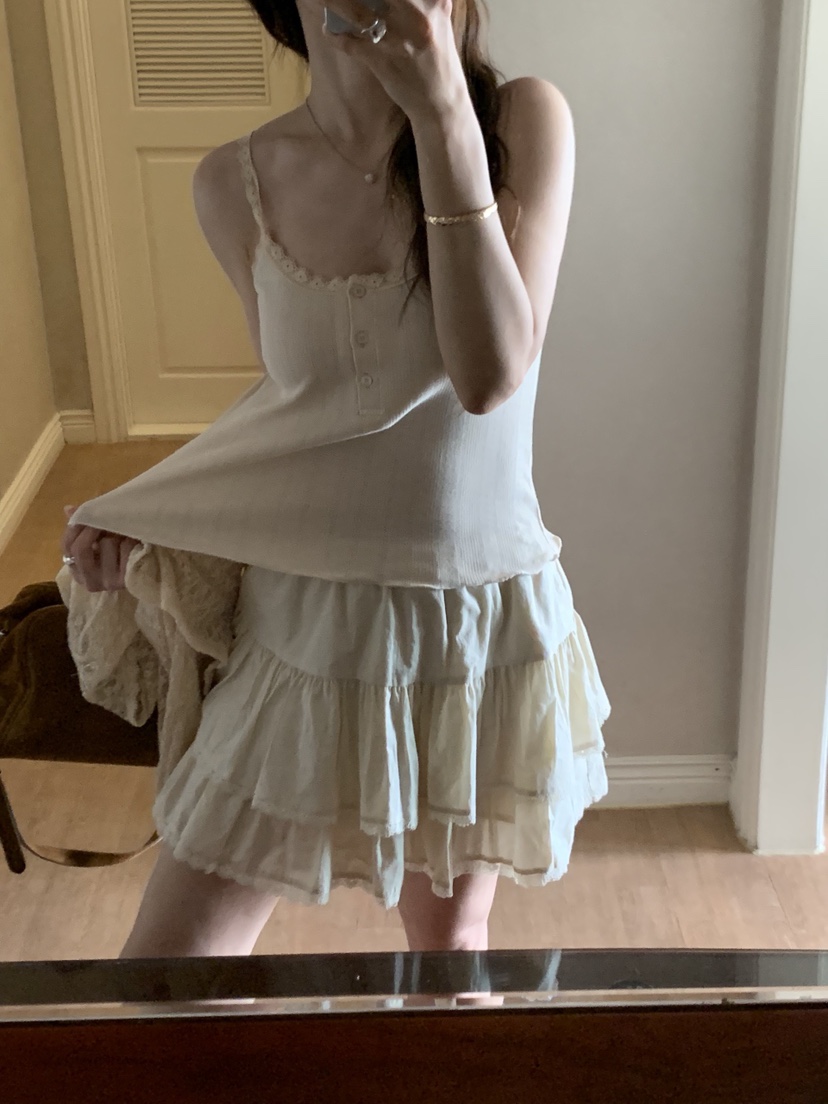 LA CREME韓國東大門直郵女士新品熱賣人氣26夏季吊帶背心蕾絲LA CREME吊帶/背心