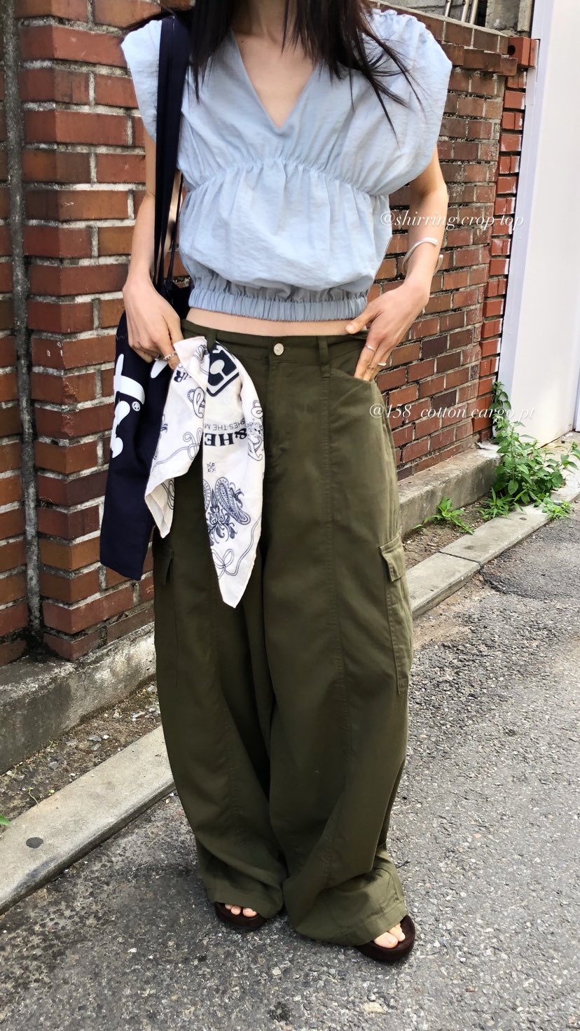 OVER RICH韓國直郵女裝新品職業26春夏時尚26夏季休閑褲棉OVER RICH休閑褲