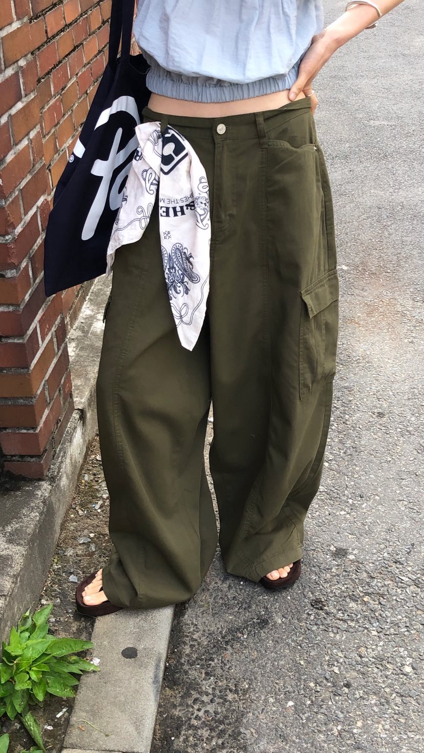 OVER RICH韓國直郵女裝新品職業26春夏時尚26夏季休閑褲棉OVER RICH休閑褲