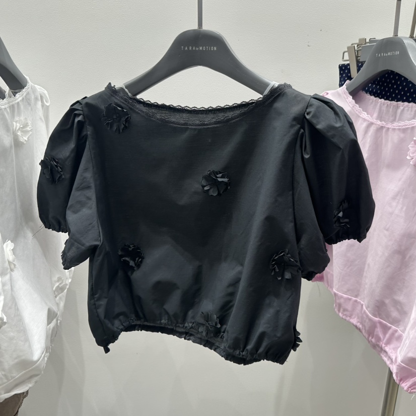 TARABY MOTION韓國東大門直郵女士新品26夏季襯衫蕾絲衫絨TARABY MOTION襯衫/蕾絲衫圖色2