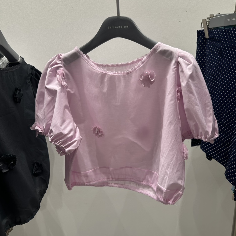 TARABY MOTION韓國東大門直郵女士新品26夏季襯衫蕾絲衫絨TARABY MOTION襯衫/蕾絲衫圖色3