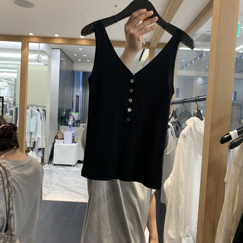 OBJECT韓國代購女士新品推薦人氣26春夏吊帶背心無袖紐扣OBJECT吊帶/背心圖色3