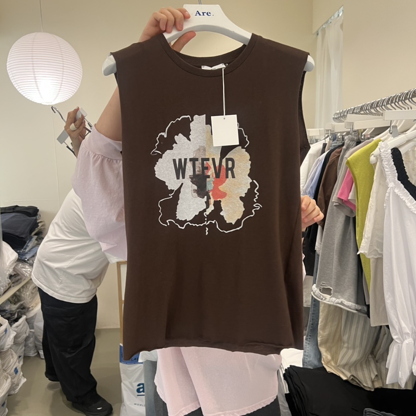 ARE韓國東大門代購女裝新品人氣26夏季推薦時尚吊帶背心無袖ARE YOU/ARE吊帶/背心圖色2
