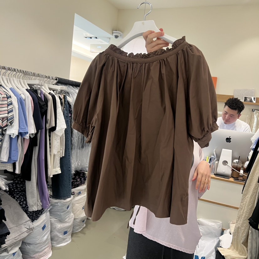 ARE韓國直郵實拍女士新品職業時尚推薦熱賣26夏季襯衫蕾絲衫ARE YOU/ARE襯衫/蕾絲衫