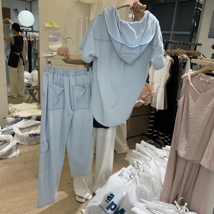 W AND J韓國東大門代購女裝新品26夏季時尚26春夏套裝套裝W AND J套裝