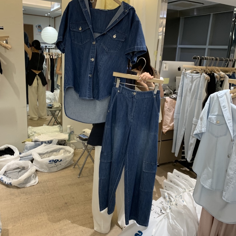 W AND J韓國東大門代購女裝新品26夏季時尚26春夏套裝套裝W AND J套裝圖色1