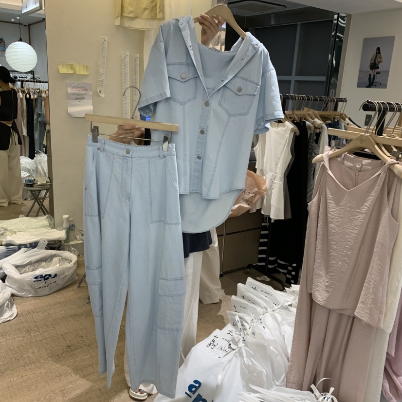 W AND J韓國東大門代購女裝新品26夏季時尚26春夏套裝套裝W AND J套裝圖色2