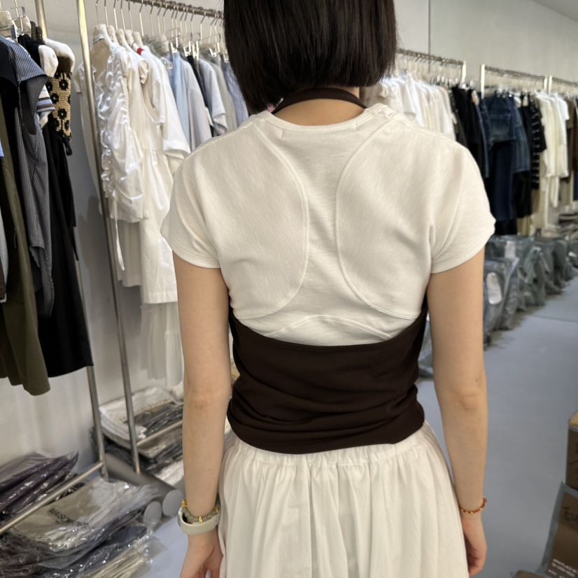 DOUBLE STANDARD/LE SMOKING/MAISONSTAFF韓國直郵女裝新款熱賣吊帶背心不含內搭無袖MAISONSTAFF吊帶/背心