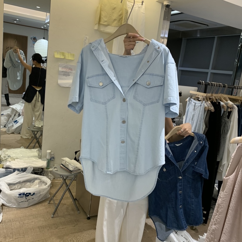 W AND J韓國直郵實拍女裝新品熱賣職業休閑時尚襯衫蕾絲衫W AND J襯衫/蕾絲衫圖色2