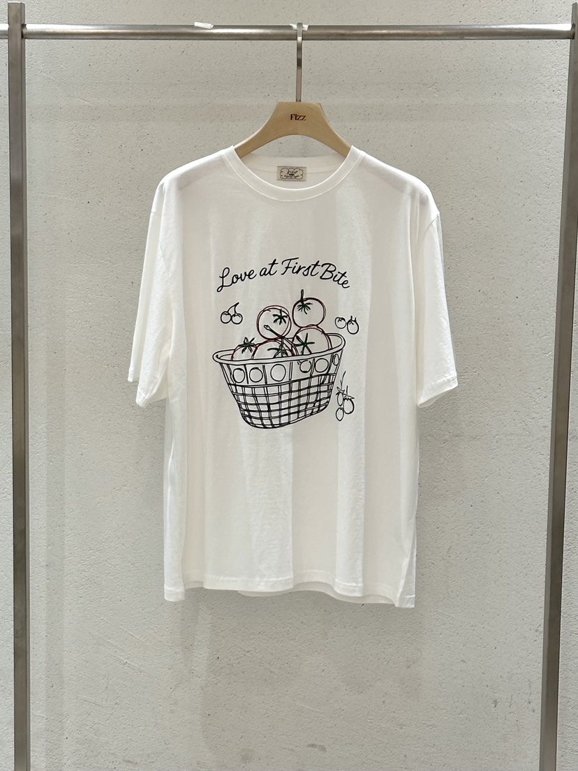 FIZZ韓國代購女士新品人氣26夏季熱賣時尚職業休閑推薦T恤FIZZT恤圖色1