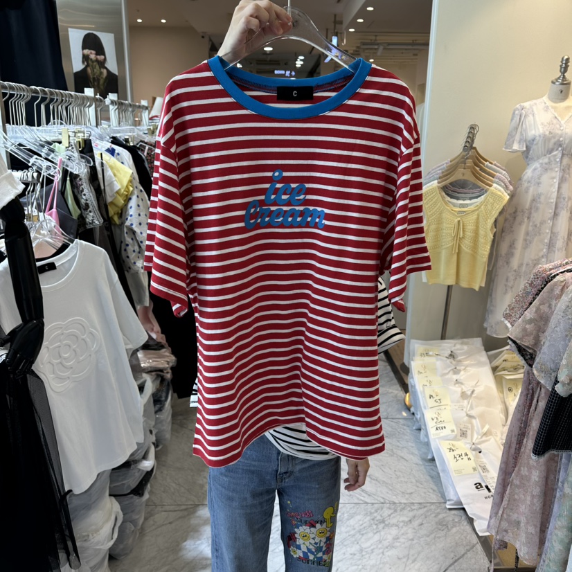 CHEAP-CHIC韓國代購女裝新品26夏季職業熱賣時尚26春夏T恤CHEAP-CHIC/CHARLES THE SECONDT恤圖色2