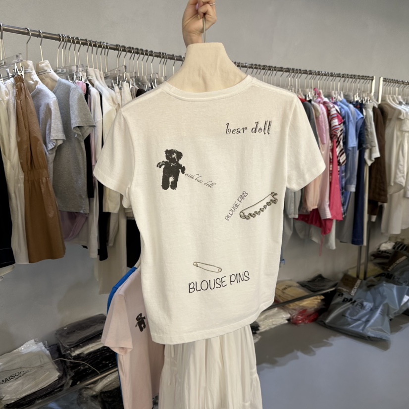 DOUBLE STANDARD/LE SMOKING/MAISONSTAFF韓國東大門直郵女裝新款26春夏T恤MAISONSTAFFT恤