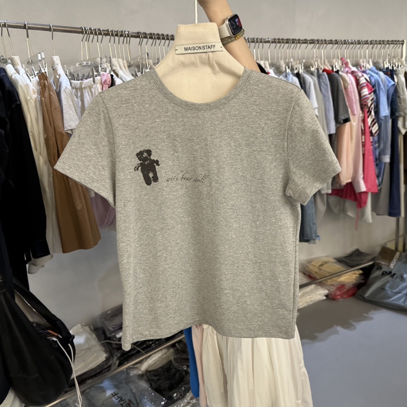 DOUBLE STANDARD/LE SMOKING/MAISONSTAFF韓國東大門直郵女裝新款26春夏T恤MAISONSTAFFT恤圖色1