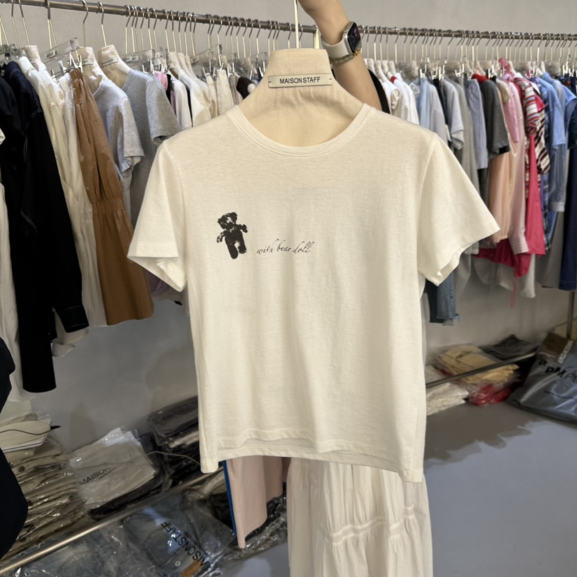 DOUBLE STANDARD/LE SMOKING/MAISONSTAFF韓國東大門直郵女裝新款26春夏T恤MAISONSTAFFT恤圖色4