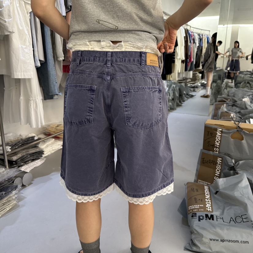 DOUBLE STANDARD/LE SMOKING/MAISONSTAFF韓國代購女士新品26夏季短褲MAISONSTAFF短褲