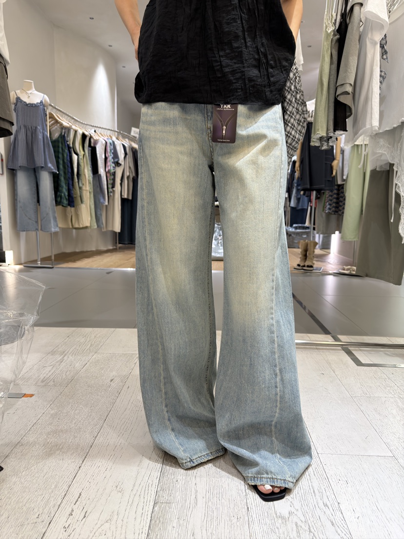 MOST OF ALL U韓國直郵女裝新品休閑熱賣26春夏牛仔褲MOST OF ALL U牛仔褲