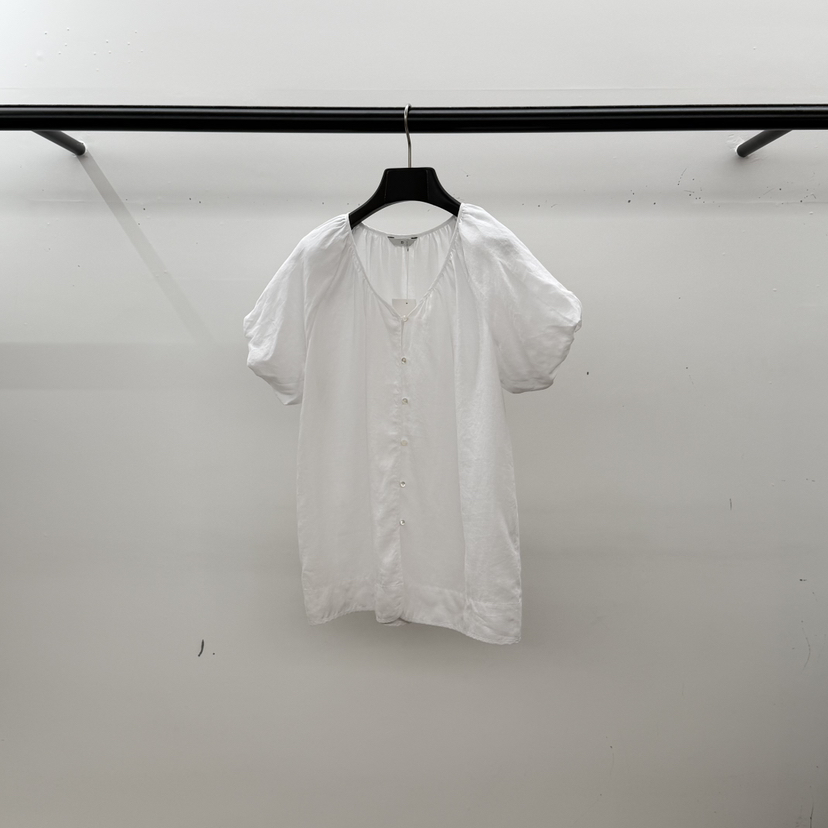 ID韓國代購女士新款時尚人氣26夏季職業推薦襯衫蕾絲衫V領ID襯衫/蕾絲衫圖色1