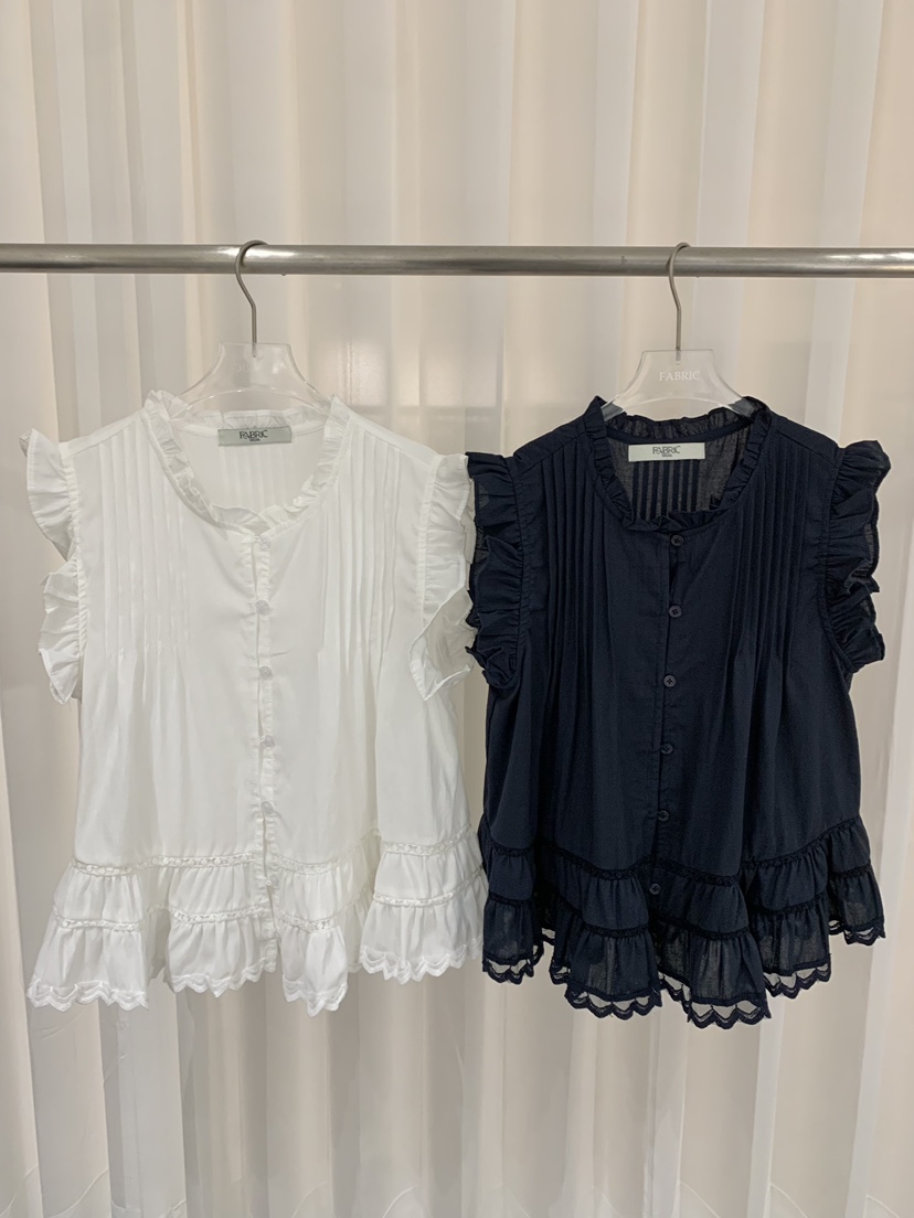 FABRIC韓國代購女裝新款26夏季時尚休閑熱賣26春夏襯衫蕾絲衫FABRIC襯衫/蕾絲衫