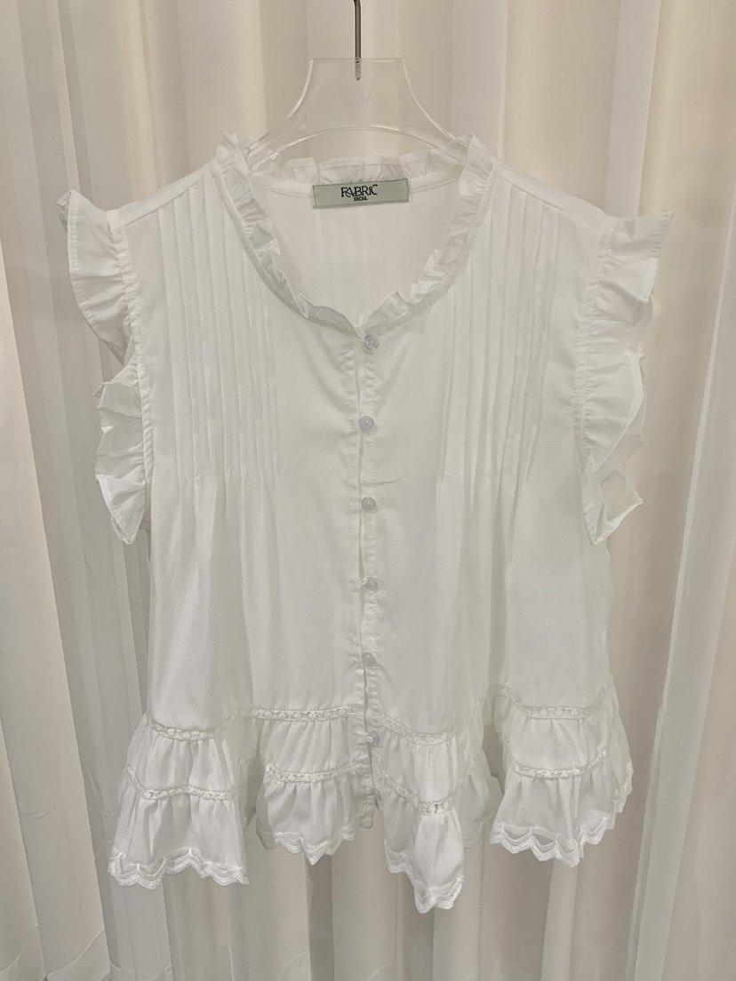 FABRIC韓國代購女裝新款26夏季時尚休閑熱賣26春夏襯衫蕾絲衫FABRIC襯衫/蕾絲衫圖色1