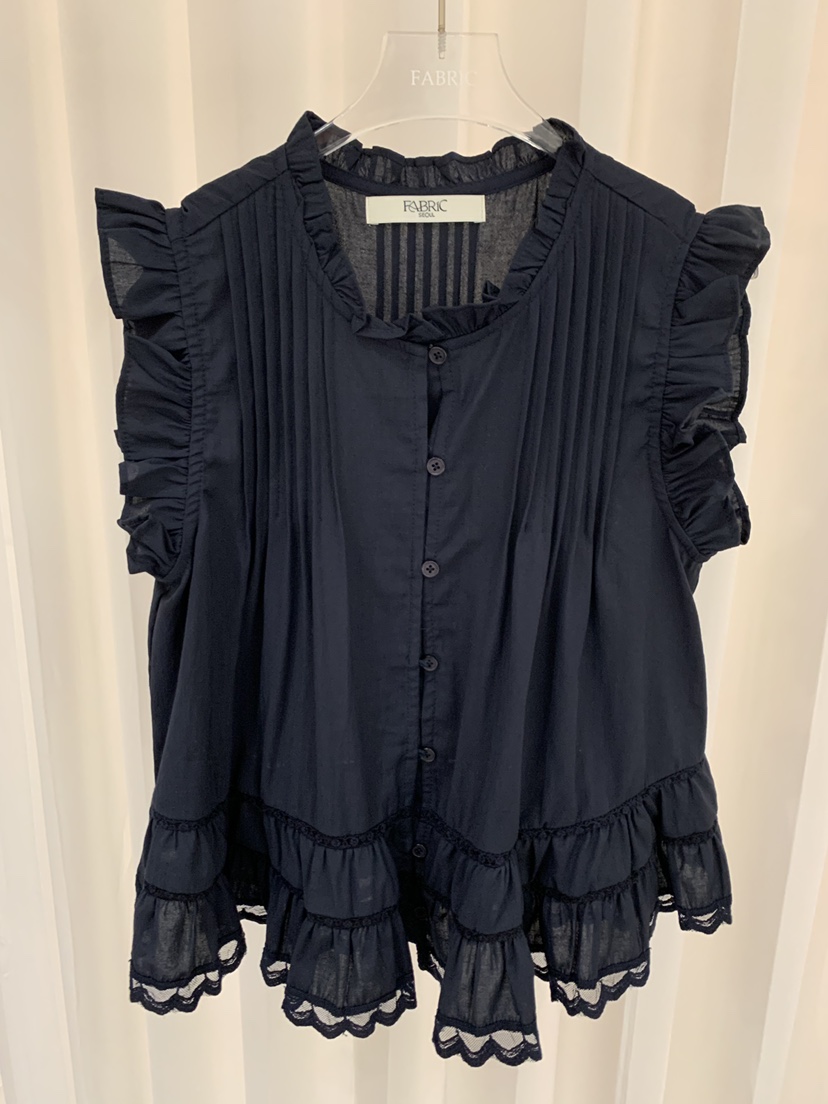 FABRIC韓國代購女裝新款26夏季時尚休閑熱賣26春夏襯衫蕾絲衫FABRIC襯衫/蕾絲衫圖色2