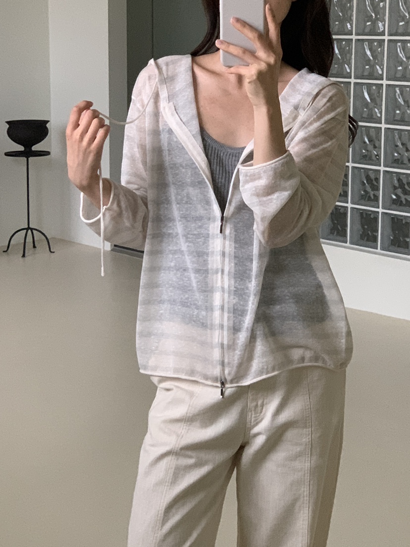 CICI韓國直郵女裝新款26春夏職業推薦26夏季夾克連帽衫亞麻Ci Ci夾克
