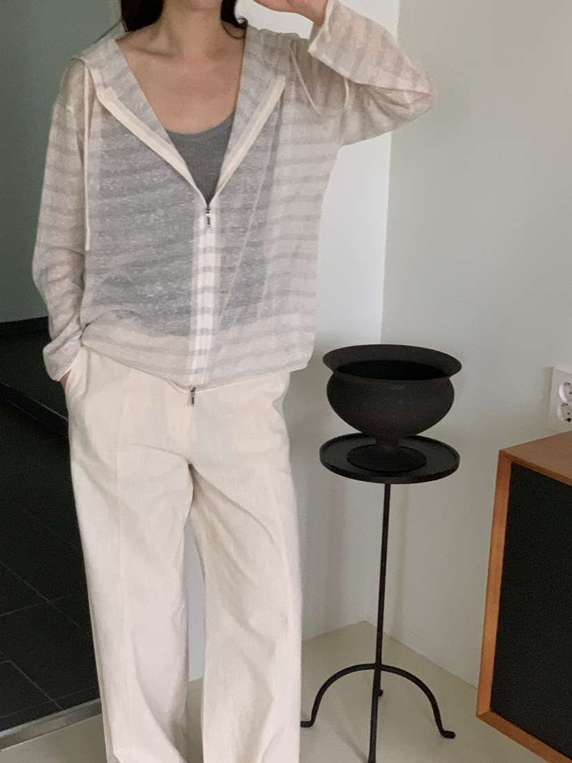 CICI韓國直郵女裝新款26春夏職業推薦26夏季夾克連帽衫亞麻Ci Ci夾克