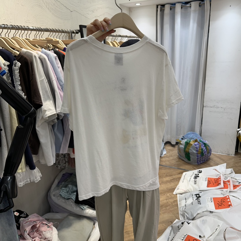 DE LINE韓國直郵女裝新品推薦26春夏人氣職業休閑T恤亞麻DE LINET恤