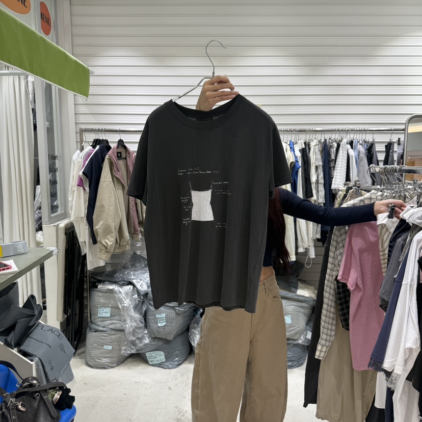 BRICKLANE韓國直郵女裝新品職業熱賣26春夏休閑推薦時尚T恤BRICKLANET恤圖色2